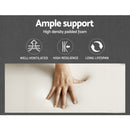 Artiss Wooden Office Chair Fabric Seat Grey-7