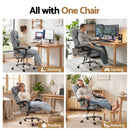 Artiss Executive Office Chair Recliner Grey-5