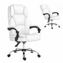 Artiss Executive Office Chair Leather Recliner White-1