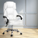 Artiss Executive Office Chair Leather Recliner White-1