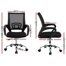 Artiss Mesh Office Chair Mid Back Black-2