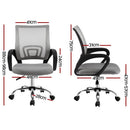 Artiss Mesh Office Chair Mid Back Grey-2