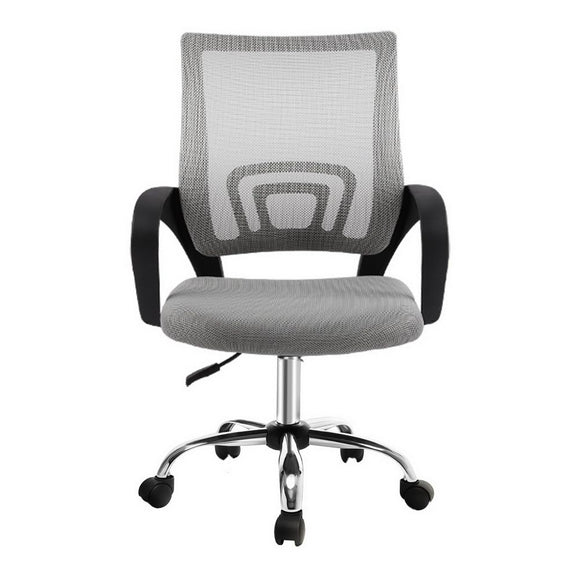 Artiss Mesh Office Chair Mid Back Grey