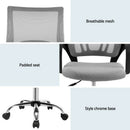 Artiss Mesh Office Chair Mid Back Grey-6