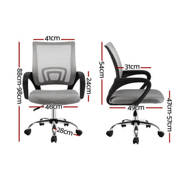 Artiss Mesh Office Chair Mid Back Grey - 0