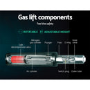 Artiss Mesh Office Chair Mid Back Grey-5