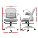 Artiss Mesh Office Chair Mid Back Grey-2