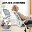 Artiss Mesh Office Chair Mid Back Grey-6