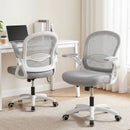 Artiss Mesh Office Chair Mid Back Grey-10