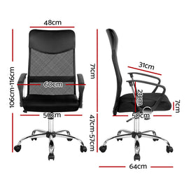 Artiss Mesh Office Chair High Back Black - 0
