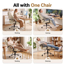 Artiss Executive Office Chair Leather Tilt Beige-5