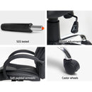 Artiss Executive Office Chair Leather Tilt Black-7