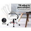 Artiss Executive Office Chair Leather Tilt White-6