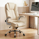 Artiss Executive Office Chair Leather Tilt Beige-10