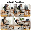 Artiss Executive Office Chair Leather Tilt Black-5