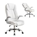Artiss Executive Office Chair Leather Tilt White-1