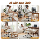 Artiss Executive Office Chair Leather Tilt White-5
