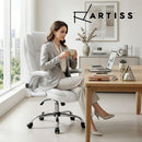 Artiss Executive Office Chair Leather Tilt White-9