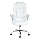 Artiss Executive Office Chair Leather Tilt White-3