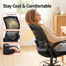 Artiss Office Chair Drafting Stool Mesh Chairs Black-6