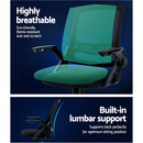 Artiss Office Chair Drafting Stool Mesh Chairs Black-5