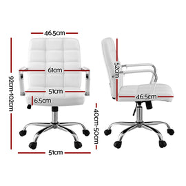 Artiss Office Chair Seat PU Work Computer Desk Chairs - 0