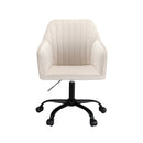 Artiss Office Chair Velvet Seat Cream-3