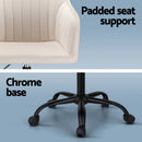 Artiss Office Chair Velvet Seat Cream-6