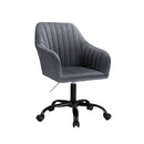 Artiss Office Chair Velvet Seat Dark Grey-1