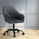 Artiss Office Chair Velvet Seat Dark Grey-7