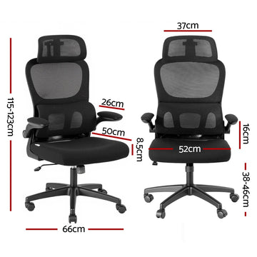 Artiss Ergonomic Office Chair Mesh Chairs Black - 0