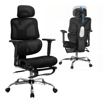 Artiss Ergonomic Office Chair Footrest Black