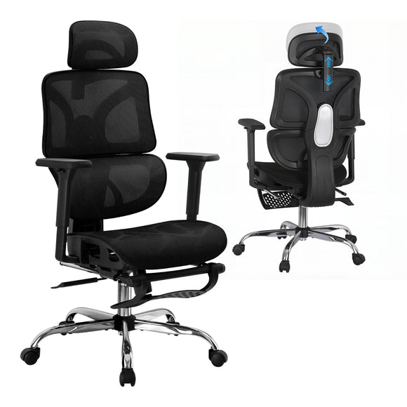 Artiss Ergonomic Office Chair Footrest Black