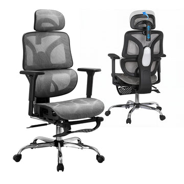 Artiss Ergonomic Office Chair Footrest Grey