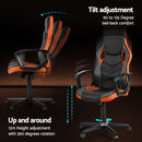 Artiss Gaming Office Chair Computer Executive Racing Chairs High Back Orange-5