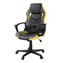 Artiss Gaming Office Chair Computer Executive Racing Chairs High Back Yellow-1