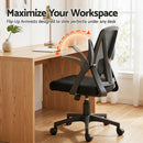 Artiss Mesh Office Chair Mid Back Black-7