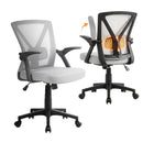 Artiss Mesh Office Chair Mid Back Grey-1
