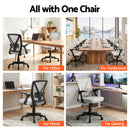 Artiss Mesh Office Chair Mid Back Grey-9
