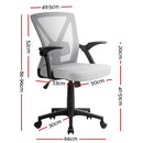 Artiss Mesh Office Chair Mid Back Grey-2