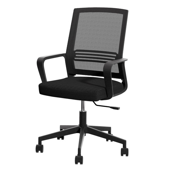 Artiss Mesh Office Chair Computer Gaming Desk Chairs Work Study Mid Back Black