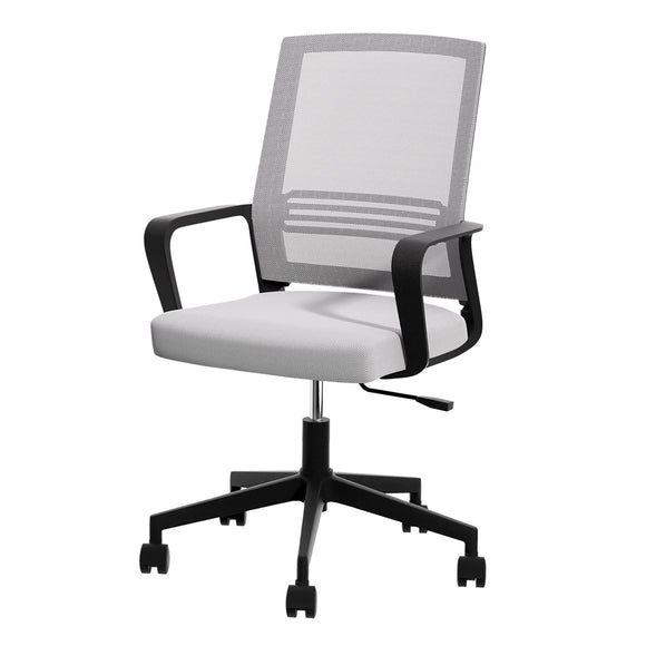 Artiss Mesh Office Chair Computer Gaming Desk Chairs Work Study Mid Back Grey