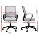 Artiss Mesh Office Chair Computer Gaming Desk Chairs Work Study Mid Back Grey-2