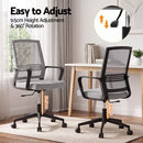 Artiss Mesh Office Chair Computer Gaming Desk Chairs Work Study Mid Back Grey-5