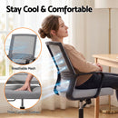Artiss Mesh Office Chair Computer Gaming Desk Chairs Work Study Mid Back Grey-6