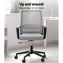 Artiss Mesh Office Chair Computer Gaming Desk Chairs Work Study Mid Back Grey-4