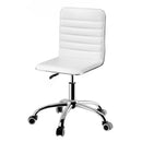 Artiss Office Chair Conference Chairs PU Leather Low Back White-1