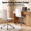 Artiss Office Chair Conference Chairs PU Leather Low Back White-4
