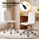 Artiss Office Chair Conference Chairs PU Leather Low Back White-5