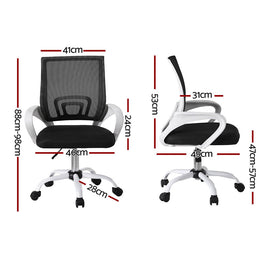 Artiss 2x Office Chair Mesh Computer Gaming Desk Chairs Work Study Mid Back - 0